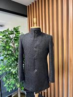 Manteau d'hiver élégant pour homme, coupe ajustée, en coton, de luxe - Vente en gros de mode