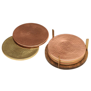 Posavasos de Metal de Diseño Simple con Acabado Dorado, Manteles Individuales y Almohadillas para Vajilla, Mesa de Comedor, Posavasos para Servir Té y Café - Product Image 6