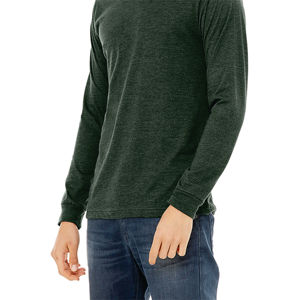 Airlume – T-Shirt à manches longues 52% coton peigné et à anneau, 48% polyester 32 simple 4.2 oz forêt unisexe CVC - Product Image 5