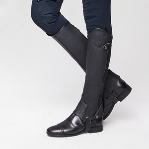 Professionnel de haute qualité en cuir personnalisé matériel personnalisé Logo impression Style occidental hommes équitation demi Chaps - Product Image 4