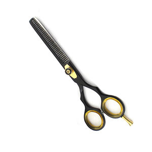 Ciseaux amincissants de cheveux de couleur noire 5.5 "repose-doigt professionnel 32 dents cheveux ciseaux Sloan ciseaux amincissants - Product Image 1