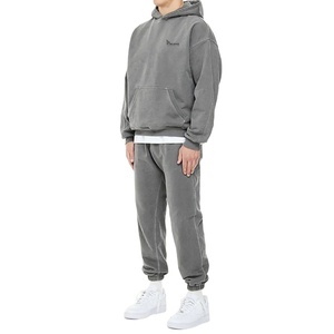 Men Women Oversized Tracksuit Set Hoodie and Pants Loose Fit Cotton Blend Casual Sportswear - Product Image 1
