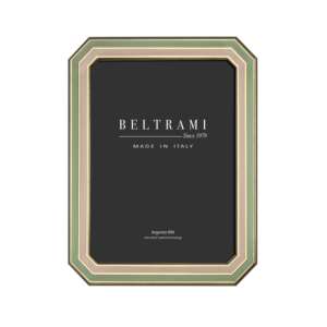 Marco de Fotos Vertical de Mesa Beltrami, Plateado, Resistente al Deslustre, con Base de Madera, Hecho en Italia - Product Image 1