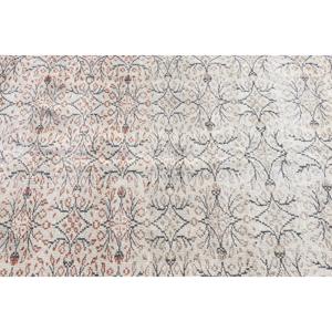 พรมตุรกี ขนาด 4.5x8.6 ฟุต พรมวินเทจ พรมขนสัตว์สีขาวล้วน - Product Image 5