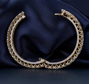 Luxueux 47 Tcw Round Cut Lab Bracelets en diamant pour l'éternité Bracelets en diamant pour la mariée Bracelets en diamant rond pour cadeau de mariage - Product Image 3