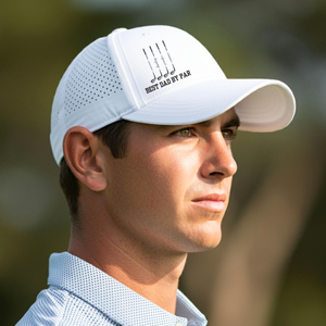 OEM ODM Waterproof Golf <b>Hats</b> Custom Laser Cut Baseball Caps 5-Panel Structured Dad <b>Hats</b> Heat Transfer Printing Logos Satin - Product Image 1
