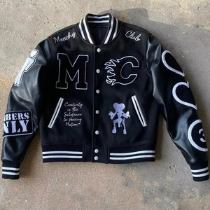 เสื้อแจ็กเก็ตทีมโรงเรียนสำหรับผู้ชายเสื้อเบสบอลขนาดใหญ่สำหรับฤดูหนาวออกแบบลายปักได้ตามต้องการ - Product Image 6