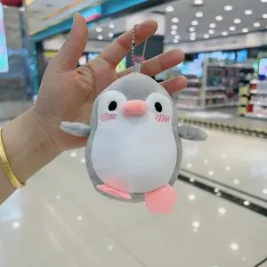 12CM HOT Penguin Plush Animal Toy Keychain Stuffed Animals Key Ring Soft Stuffed bag charm Pendant Soft Penguin Key chains