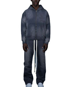 Nouvel ensemble de survêtement technique en molleton personnalisé de haute qualité, respirant, pour hommes, idéal pour le sport - Product Image 4