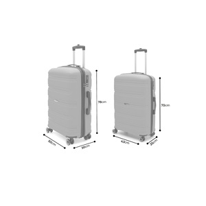 Juego de Maletas Artemis Aqua Green de 2 Piezas, Polipropileno Irrompible, Grande y Mediana, Accesorio de Viaje Premium - Product Image 6