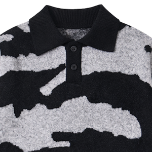 Suéter de Punto para Invierno, Tejido Suave y Transpirable, Manga Larga, Cuello con Botones, Estilo Casual Urbano - Product Image 5