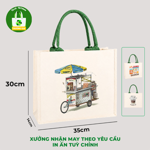 กระเป๋าผ้าแคนวาส Truong Gia ขนาด 35x30 ซม. พิมพ์ลายซิลค์สกรีน ของขวัญส่งเสริมการขาย เวียดนาม - Product Image 4