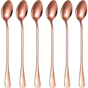 ชุดช้อนส้อมสแตนเลสชุบทองมีด้ามจับสีดำทนทานต่อการเกิดสนิมสำหรับเหล็กที่เป็นมิเรอร์ในโอกาสพิเศษ - Product Image 6