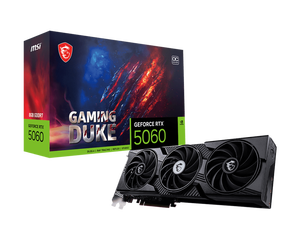 M S I Ge Force R T X 5 060 8G GAMING DUKE 3X OC Gaming G r a p h i c s C a r d G P U R T X 5060 8G para juegos PC de escritorio blanco - Product Image 2
