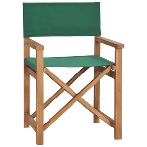 Teak <b>Director</b> <b>Chair</b> Garden <b>Folding</b> Outdoor Green Fabric - Product Image 1