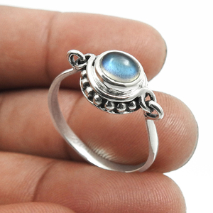 Luxurious Design 925 Sterling Silver Natural <b>Labradorite</b> Gemstone <b>Ring</b> for Ladies Jewelry Wedding Wear Fine Fashionable Jewelry - Product Image 2