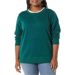 เสื้อสเวตเตอร์คอกลมผ้าฝ้ายธรรมดาปักลายเสื้อกีฬา - Product Image 1