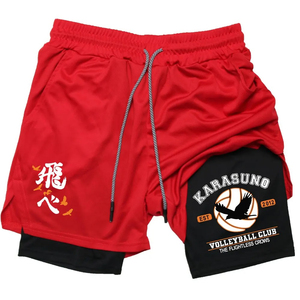 กางเกงขาสั้นอะนิเมะแห้งเร็วสำหรับผู้ชายกางเกงขาสั้นสำหรับออกกำลังกายเพาะกายเล่นกีฬายิมวอลเลย์บอล - Product Image 6