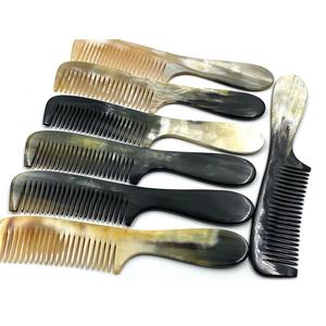 Peigne ionique anti-poux en corne de buffle naturelle fait à la main, peigne à cheveux tendance et peigne commun pour la maison, l'hôtel et les voyages, logo personnalisé - Product Image 2