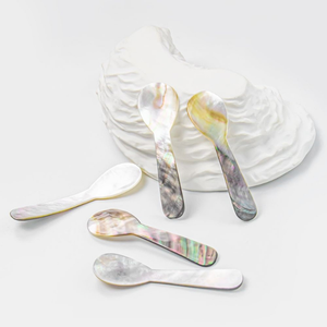 Cuchara de perlas, venta al por mayor, hermosas cucharas de nácar hechas a mano para caviar, postre, mermelada y estilismo de alimentos - Product Image 4