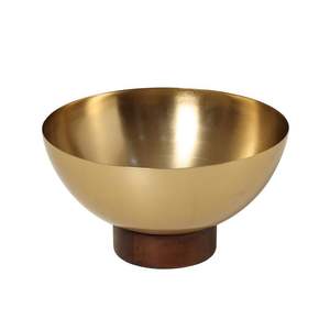 Cuenco para servir de Metal pulido dorado de alta calidad, diseño único para el hogar o la Mesa del Hotel, cuenco decorativo a un precio asequible - Product Image 1