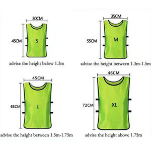 Gilet d'entraînement de football réversible unisexe pour jeunes, imprimé par transfert thermique, col rond teint en fil, logo personnalisé, vert, 100 % polyester - Product Image 5