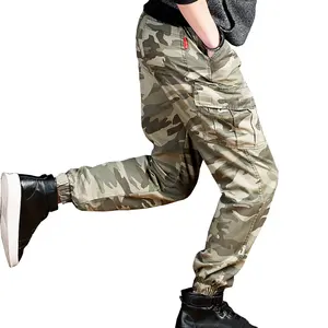 High Quality Black Casual Pants Men Tactical Joggers Camouflage Cargo Pants Multi-Pocket Fashions Black Trousers