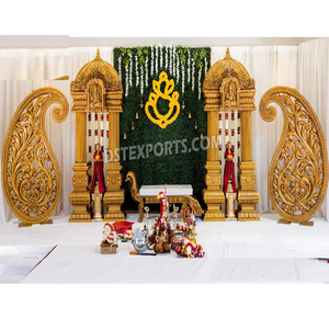 Boda del Sur Dhoti Ceremonia Escenario Decoración Boda Tilak Ceremonia Escenario Decoración Escenario tradicional para la función de medio Sari - Product Image 1