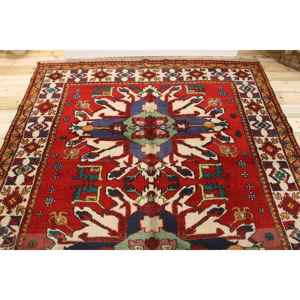 Alfombra Turca, Alfombra Vintage de 6.5x10.8 pies, Alfombra de Lana con Diseño Floral Rojo - Product Image 3