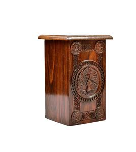 Urna de palisandro para cenizas humanas-Caja de madera de árbol de la vida-Urna de cremación personalizada para cenizas Caja de urna de madera grande hecha a mano - Product Image 1