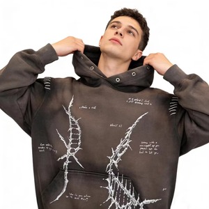 Nouveauté, sweat-shirt d'hiver en molleton vintage pour homme, couleur unie, 100% coton, 400 GSM, respirant, imprimé DTG, sweat-shirt de créateur - Product Image 2