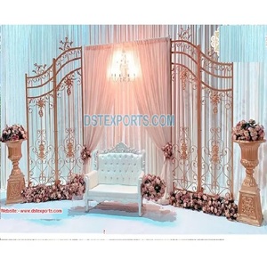 Impressive Wedding Event Backdrop <b>Gate</b> Frame Stunning Wedding Metal <b>Gate</b> Frame Setup Buy Iron Wedding Stage <b>Arch</b> for Backdrop UK - Product Image 1