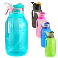 Botella de agua para gimnasio al por mayor, vasos de plástico PP con función de niebla y pulverización para entrenamientos y actividades al aire libre