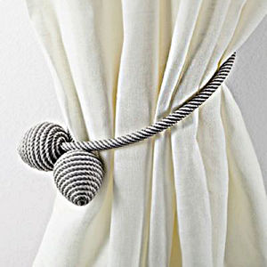 Design fantaisie noir et blanc exclusif 28 ''/boule 3.5cm cordon d'embrasse magnétique pour rideau exportateur en vrac - Product Image 4