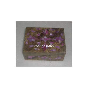 Belle artisanat fait à la main forme rectangulaire stéatite incrustation nacre boîtes à bijoux de cadeau d'affaires pour la vente en gros - Product Image 1