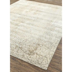 พรมขนสัตว์และไหมไผ่ถักมือสีเบจและสีน้ำตาลของ Kavi ลายแบบนามธรรม ทอแบบเรียบ สำหรับห้องนั่งเล่นในบ้าน ซ่อนด้วยผ้า Srb (729) - Product Image 2