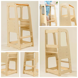 Montessori en bois 3-en-1 réglable sécurité enfant en bas âge tour d'apprentissage aide <span class=keywords><strong>de</strong></span> cuisine escabeau <span class=keywords><strong>pour</strong></span> enfants enfants - Product Image 4