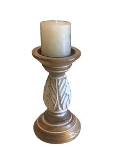 Juego de 3 Portavelas Decorativos de Madera Más Vendidos, Portavelas de Madera de Mango Antiguo Hecho a Mano, Fabricante de Portavelas de Primera Calidad - Product Image 1