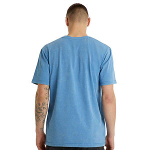 Camiseta de Algodón Grueso para Hombre, Estilo Urbano, Lavado Ácido, Vintage, Lisa, Talla Grande, Fabricada en Fábrica - Product Image 6