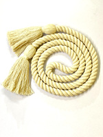 Cordons en macramé 100% coton naturel, franges, cordes torsadées et tressées, vente en gros, pour la décoration textile de la maison, les vêtements et les rideaux