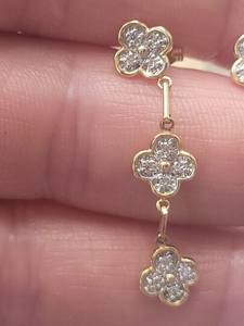 925 <b>Silver</b> Round Brilliant Cut Moissanite Diamond Drop <b>Earrings</b> Vintage Style for <b>Weddings</b> Parties & Gifts - Product Image 2