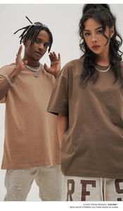 T-shirts lourds de haute qualité pour hommes pour hommes T-shirt surdimensionné en coton brodé Oem personnalisé avec logo vierge pour hommes - Product Image 3