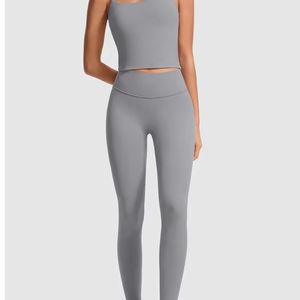 2024 Top Tendance Personnalisé Marque Privée Taille Haute Running Leggings Athlétique Taille Moyenne Pantalon avec Prix Raisonnable Sexy Collants - Product Image 2