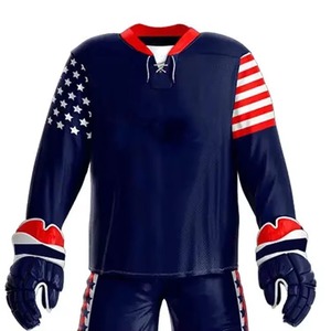 Uniforme de Hockey sobre Hielo Personalizado de Fábrica, Impreso, de Alta Calidad, 100% Poliéster, Transpirable y de Secado Rápido - Product Image 5