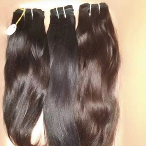 Cabello humano alineado con cutícula Virgen sin procesar 100%, cabello humano indio, paquetes de ondas sueltas, máquina de cabello crudo, trama Doble - Product Image 1