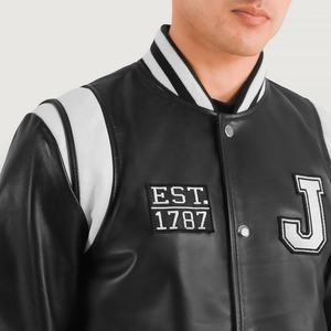 Chaqueta Universitaria OVO YALE, 100% Algodón, Cuello Alto, Bordado Frontal, Chaqueta Bomber Universitaria, Ropa para Estudiantes - Product Image 4