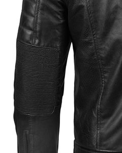 Top vente hommes hiver américain Letterman Baseball école équipe université veste noir laine véritable cuir manches respirant - Product Image 4