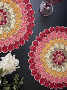 Fresh Arrivals Colored Design Placemat and Mats Beads Design for Home Decors Tableware Dinning <b>Table</b> Party by glowin fashion - Product Image 5