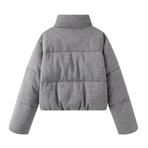 Chaqueta acolchada clásica para mujer, forro de algodón cálido en forma de capullo suave, cremallera a la moda, cuello alto, ropa de calle de diseño corto - Product Image 3