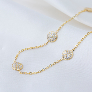 Colgante de plata de ley 925 con piedra de circón brillante para mujer, Gargantilla, zirconia, circonita, zirconita, zirconita, diseño Redondo, hecho a mano - Product Image 4